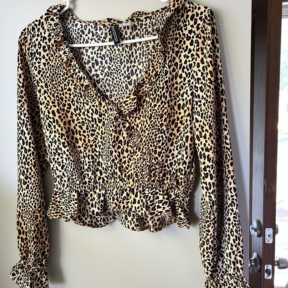 Cheetah print blouse